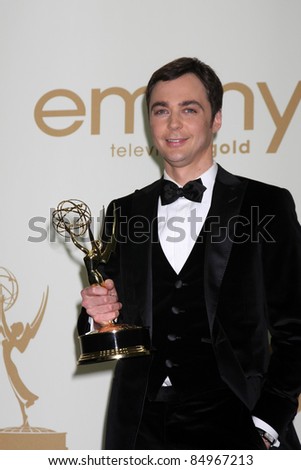 LOS ANGELES - SEP 18:  Jim Parsons in the Press Room at the 63rd Primetime Emmy Awards at Nokia Theater on September 18, 2011 in Los Angeles, CA