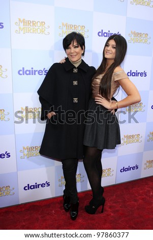 LOS ANGELES - MAR 17:  Kris Jenner, Kylie Jenner at the \