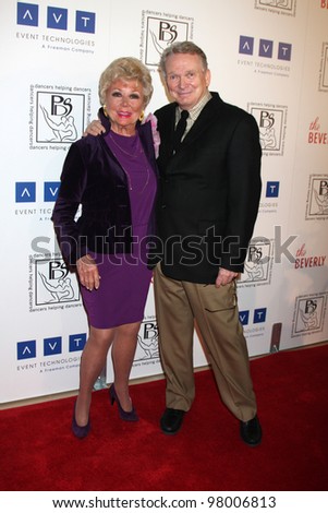 LOS ANGELES - MAR 18:  Mitzi Gaynor; Bob Mackie arrives at the Professional Dancer\'s Society Gypsy Awards at the Beverly Hilton Hotel on March 18, 2012 in Los Angeles, CA