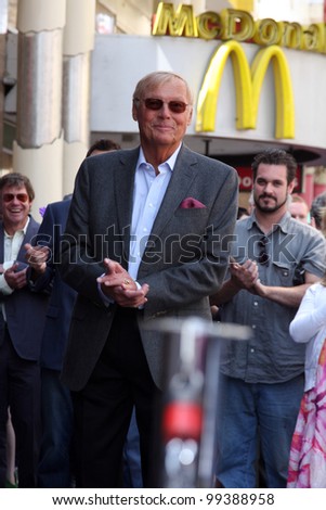 LOS ANGELES - APR 5:  Adam West at the Adam West Hollywood Walk of Fame Star Ceremony at Hollywood Blvd. on April 5, 2012 in Los Angeles, CA