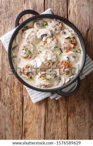 Image, Stock Photo Meatballs With Mushrooms And Quinoa