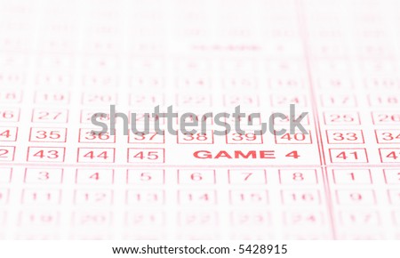 Close Up Of Lottery Ticket, Gaming Background, Shallow Depth Of Field