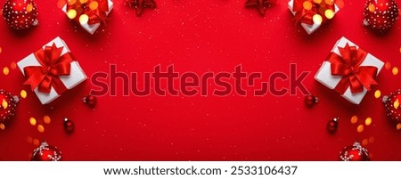 Similar – Image, Stock Photo christmas background with red berries of pyracantha coccinea plant