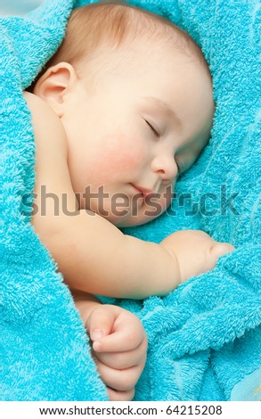 stock photo : Newborn sleeping baby