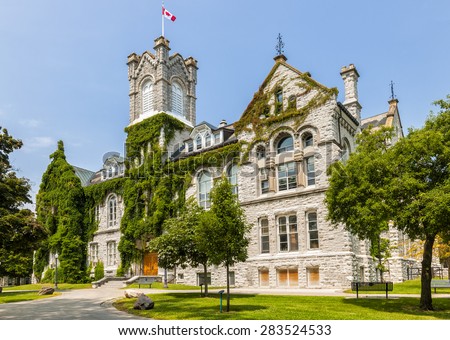 Theological Hall building on campus of Queen\'s University in Kingston, Ontario, Canada.