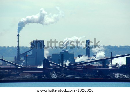 Steel Mill Industrial Pollution Stock Photo 1328328 : Shutterstock