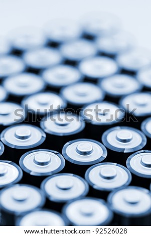 Similar – Image, Stock Photo Several new alkaline batteries in one size in rows