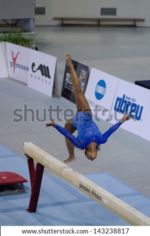 ANADIA, PORTUGAL - JUNE 21: Adrian Gomez (BRA) during the Art Gymnastics FIG World Cup Challenge on june 21, 2013 in Anadia, Portugal.