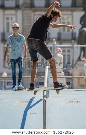 PORTO, PORTUGAL - SEPTEMBER 21: Ruca at Porto Original Skate contest on september 21, 2013 in Porto, Portugal.