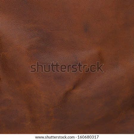 Closeup detail of brown leather texture background.