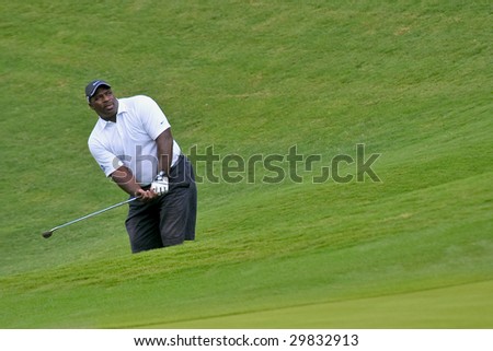WEST PALM BEACH, FL -  APRIL 27 : Former professional football star, Keith Byars, competes in charity golf tournament, Sports Legends, April 27, 2009 in West Palm Beach, FL.