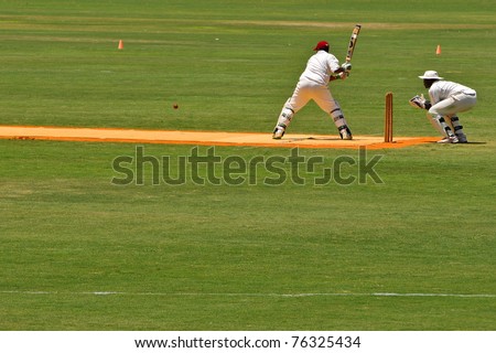 WELLINGTON, FLORIDA - APRIL 24: Jamaica's cricket batsman vs Egypt in the first annual International Sports Weekend at the International Polo Club of Palm Beach on April 24 2011 in Wellington, Florida.
