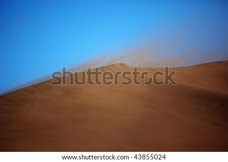 Sand storm in desert