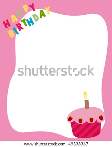 Birthday Frame Stock Vector Illustration 49338367 : Shutterstock