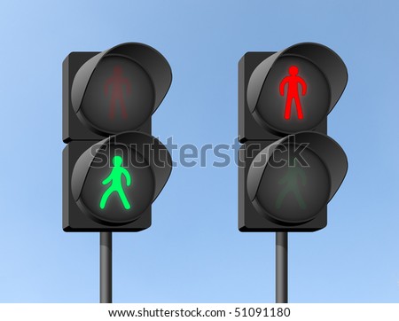 Street Light At A Pedestrian Crossing. Stock Photo 51091180 : Shutterstock