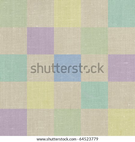 Checkerboard pattern on the fabric