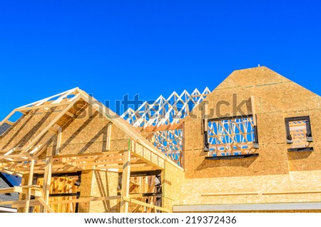 Your dream home. New residential construction house framing