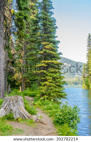 Majestic mountain lake in Canada. Lightning Lake in Manning Park in ...