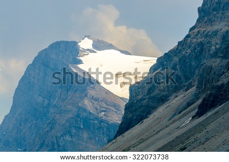 Rocky Mountains. Coastal Mountains. Mount Thompson in Alberta, Banff. Canada.