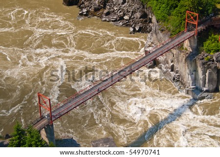 The bridge at Hell\'s Gate, British Columbia, Canada.