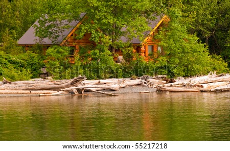 Two Beautiful Cabins At Porteau Cove Park, Vancouver, Canada. Stock ...