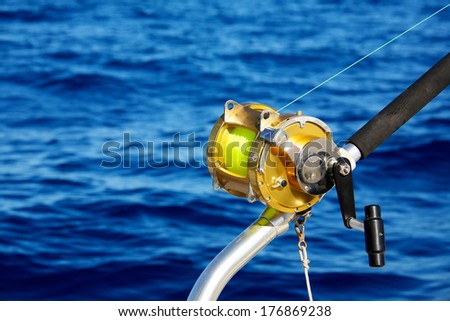 Deep sea fishing reel used for catching marlin and tuna