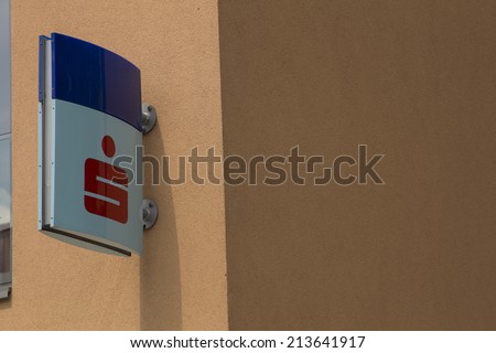 BAD ISCHL, AUSTRIA - AUGUST 28, 2014: the logo of the Erste Bank - Sparkasse. Erste Group was founded in 1819 as the first Austrian savings bank.