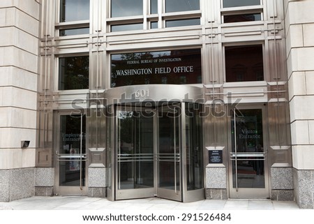 WASHINGTON, DC - JUNE 5: The Federal Bureau of Investigation Washington Field Office in Washington, DC on June 5, 2015.