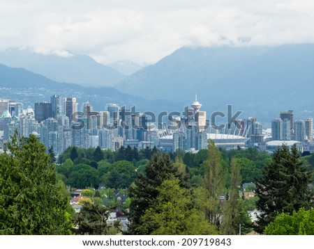 View of Vancouver from Queen Elizabeth Park is a municipal park located on Little Mountain.