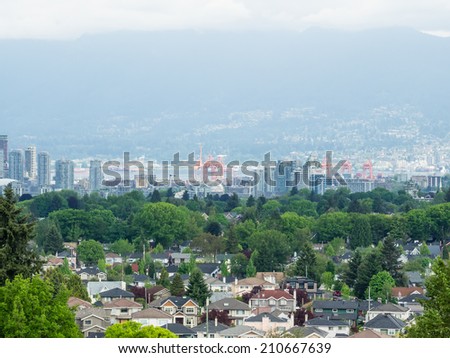 View of Vancouver from Queen Elizabeth Park is a municipal park located on Little Mountain.