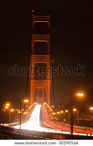 Golden Gate Bridge is a suspension bridge spanning the Golden Gate, the opening of the San Francisco Bay onto the Pacific Ocean