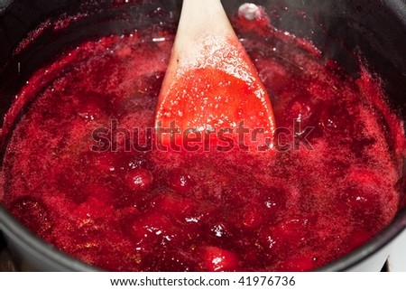 Cranberry sauce is a sauce or relish made out of cranberries, commonly associated with Thanksgiving dinner in North America.