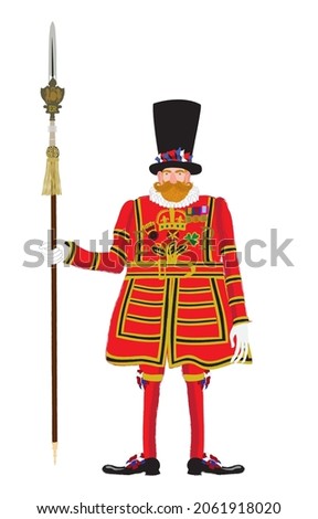 Vector illustration of a Yeoman Warder