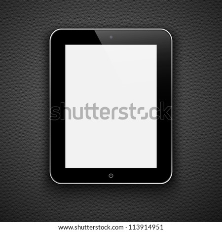 Realistic tablet pc computer isolated on a grey background. Eps10