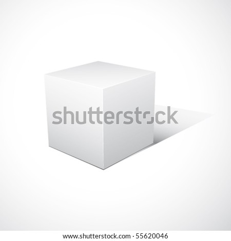 Vector cube on white background