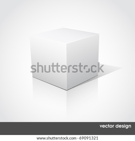 Cube on a white background. Vector