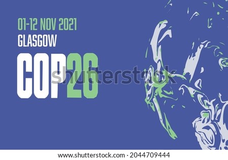 COP 26 Glasgow 2021 vector illustration - International climate summit Сток-фото © 