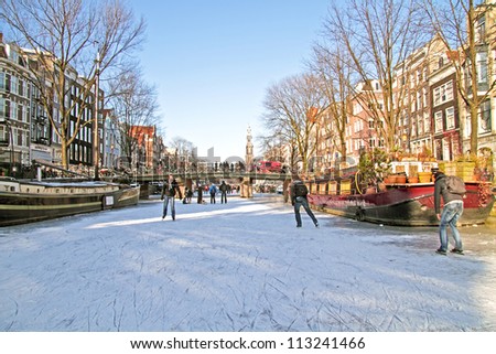 Similar – Image, Stock Photo At the frozen canal II