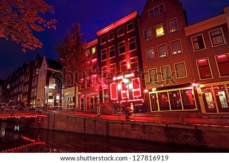 Red Light District in Amsterdam the Netherlands