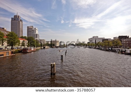 Skyline from Amsterdam in the Netherlands