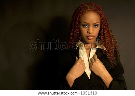 Pretty Black Woman in Power Suit