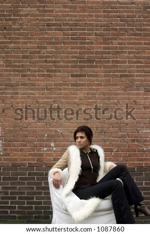 Urban Fashion Model Shot - Brick Wall
