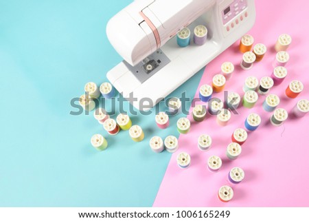 Image, Stock Photo Machine reeling thread on spool