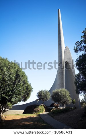 Famous landmark of the Afrikaans Language Monument in Paarl, Western Cape, South Africa