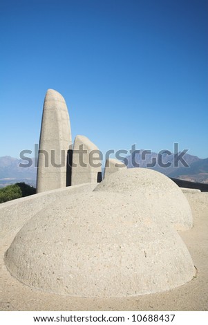 Famous landmark of the Afrikaans Language Monument in Paarl, Western Cape, South Africa