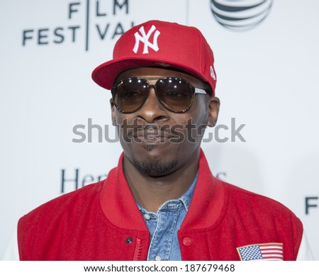 New York, NY, USA - April 16, 2014: Record producer, DJ and rapper Pete Rock attends the 2014 Tribeca Film Festival Opening Night Premiere of \'Time Is Illmatic\' at The Beacon Theatre, Manhattan