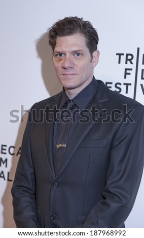 New York, NY, USA - April 18, 2014: Director Adam Rapp attends the 2014 Tribeca Film Festival Word Premiere Narrative: 'Loitering With Intent' at BMCC/Tribeca PAC, Manhattan
