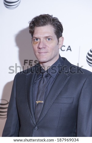 New York, NY, USA - April 18, 2014: Director Adam Rapp attends the 2014 Tribeca Film Festival Word Premiere Narrative: 'Loitering With Intent' at BMCC/Tribeca PAC, Manhattan