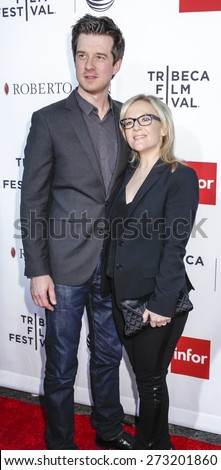New York, NY, USA - April 25, 2015: Christian Hebel (L) and Rachael Harris attend 2015 TFF closing night, 25th anniversary of Goodfellas, co-sponsored by Infor and Roberto Coin at Beacon Theatre