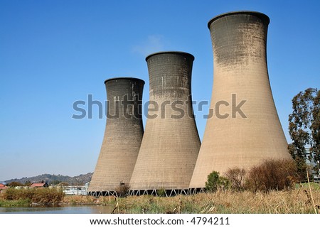 Coal power station. Some copy space